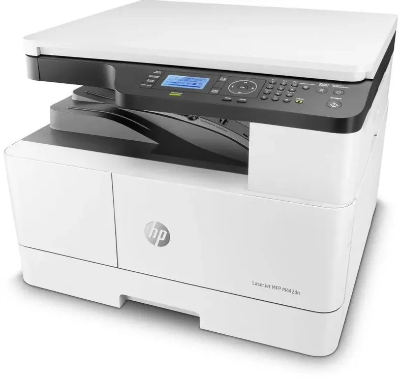 МФУ лазерное HP LaserJet Pro M442dn (2Z629A); A3; 1200 x 1200 dpi; 24/13 ч/б ст/мин; дуплекс; ЖК-экран; USB; Ethernet; белый