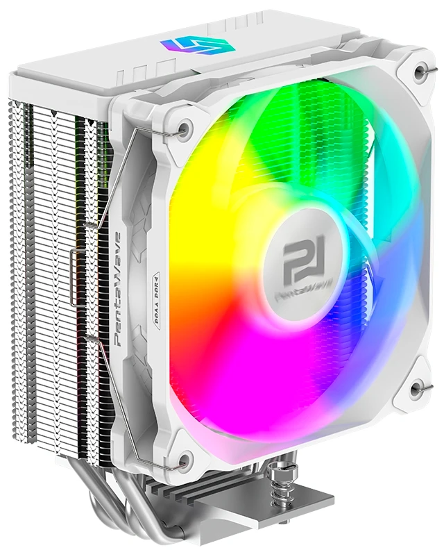Кулер для процессора 120 мм PentaWave PC-Z04E SRW ARGB V2 (PC-Z04ESRWARGBV2), 1x120 мм, 4 pin, ARGB, 600-1950 об/мин, белый, 220 Вт, 12-32,6 дБ