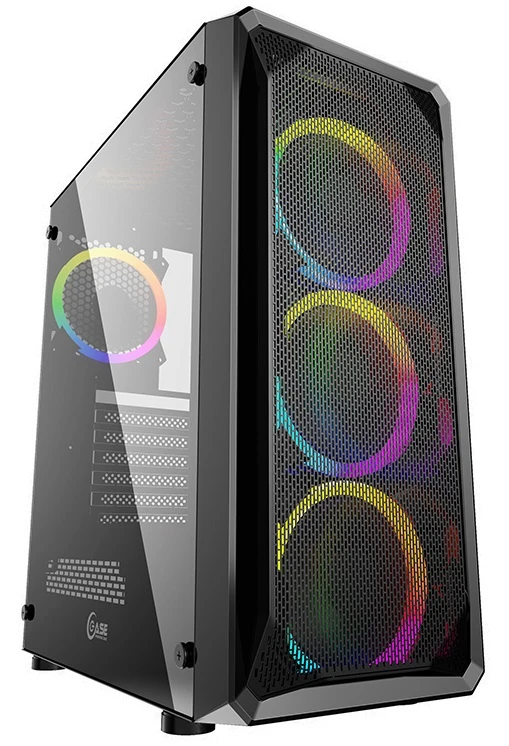 Корпус Powercase Mistral Z4 Mesh LED (CMIZB-L4***); ATX; Midi-Tower; без БП; сталь; 2x3.5" int.; 4 x 120 мм; 2xUSB 3.0/2xUSB 2.0/Mic/Aud; чёрный
