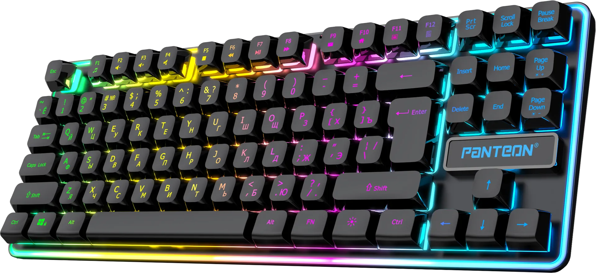 Клавиатура игровая Jet.A PANTEON M180 Black***; USB; мембранная; 87 клавиш; 12 (+FN); подсветка LED, 18 режимов; PC, PlayStation 3/4/5, XBOX One; ENG\