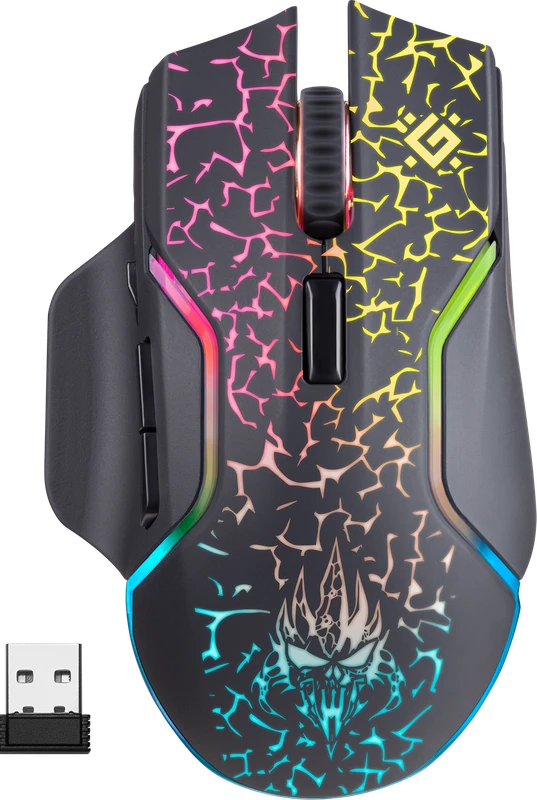 Мышь игровая Defender ONESHOT GM-067 (52067***); 2.4 Ггц; USB; оптический; 3200 dpi; 7 кнопок; колес