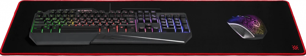 Коврик для мыши Defender Black Ultra (50561***); ткань + резиновая основа; 800 х 300 х 3 мм; чёрный