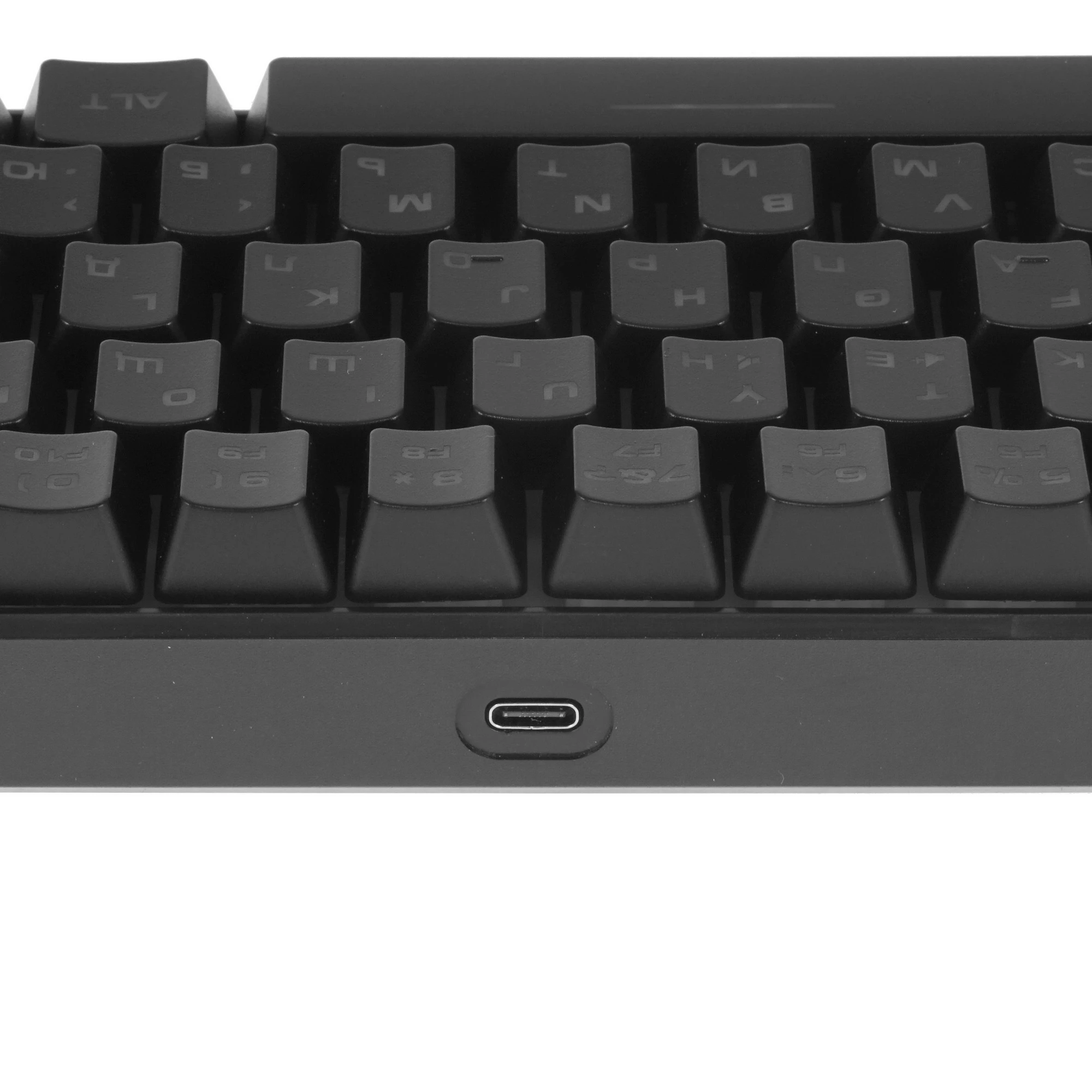 Клавиатура игровая Jet.A PANTEON M2 BW Black-Red (156); Bluetooth/2.4 Ггц; мембранная; 68 клавиш; 12 (+FN); LED подсветка; съемный кабель (для зарядки