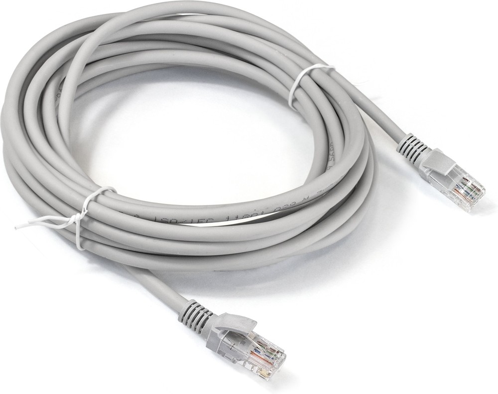 Кабель патч-корд ExeGate Grey UTP-RJ45-RJ45-5e-7M-LSZH-GY (EX290421RUS); не экранированный; кат. 5е; 4-х парный; 7 м