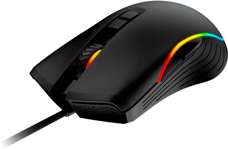 Мышь игровая MSI Forge GM300 Black (S12-0402300-HH9); USB; оптический; 1200-7200 dpi; 7 кнопок; колесо-кнопка; RGB подсветка; черный