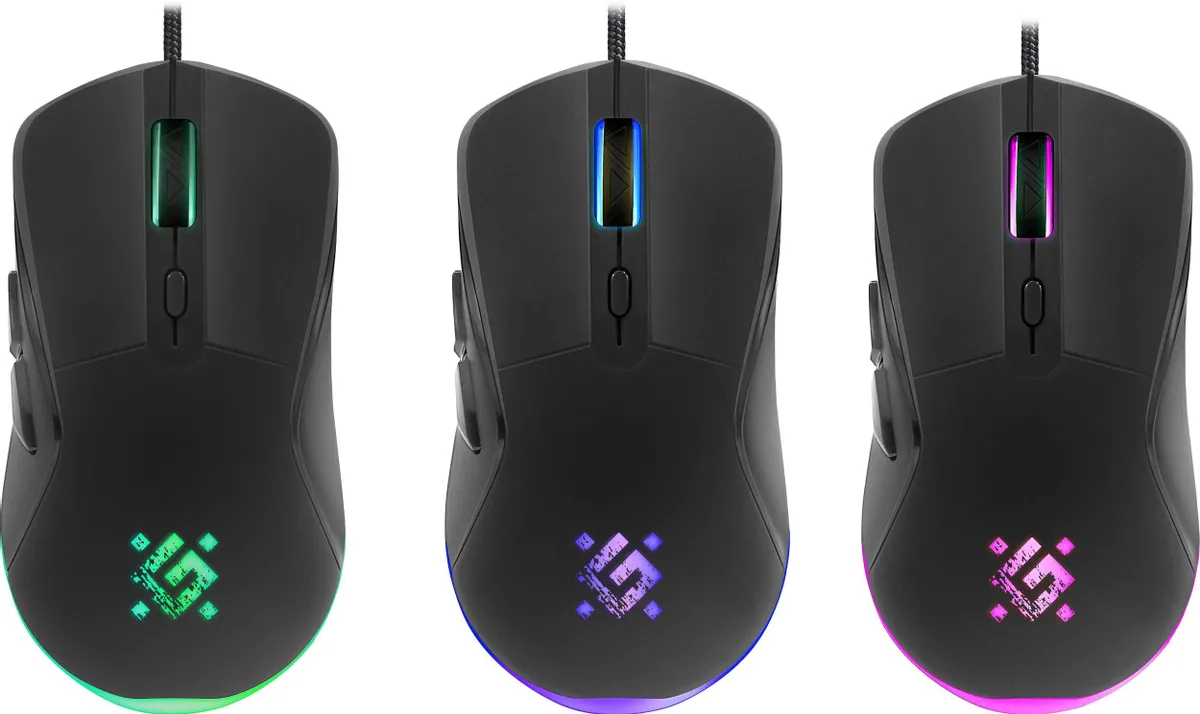 Мышь игровая Defender ARGA GM-049 (52049***); USB; оптический; 1200 - 3600 dpi; 6 кнопок; колесо про