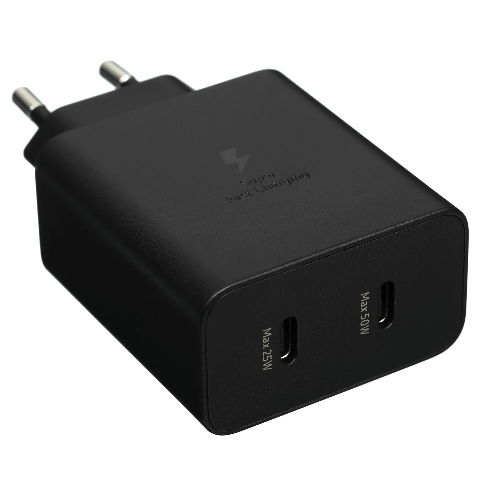 Зарядное устройство Samsung EP-T5020 Black (EP-T5020XBEG), 50 Вт, 3А, 2xType-C, Кабель в комплекте Type-C, черный