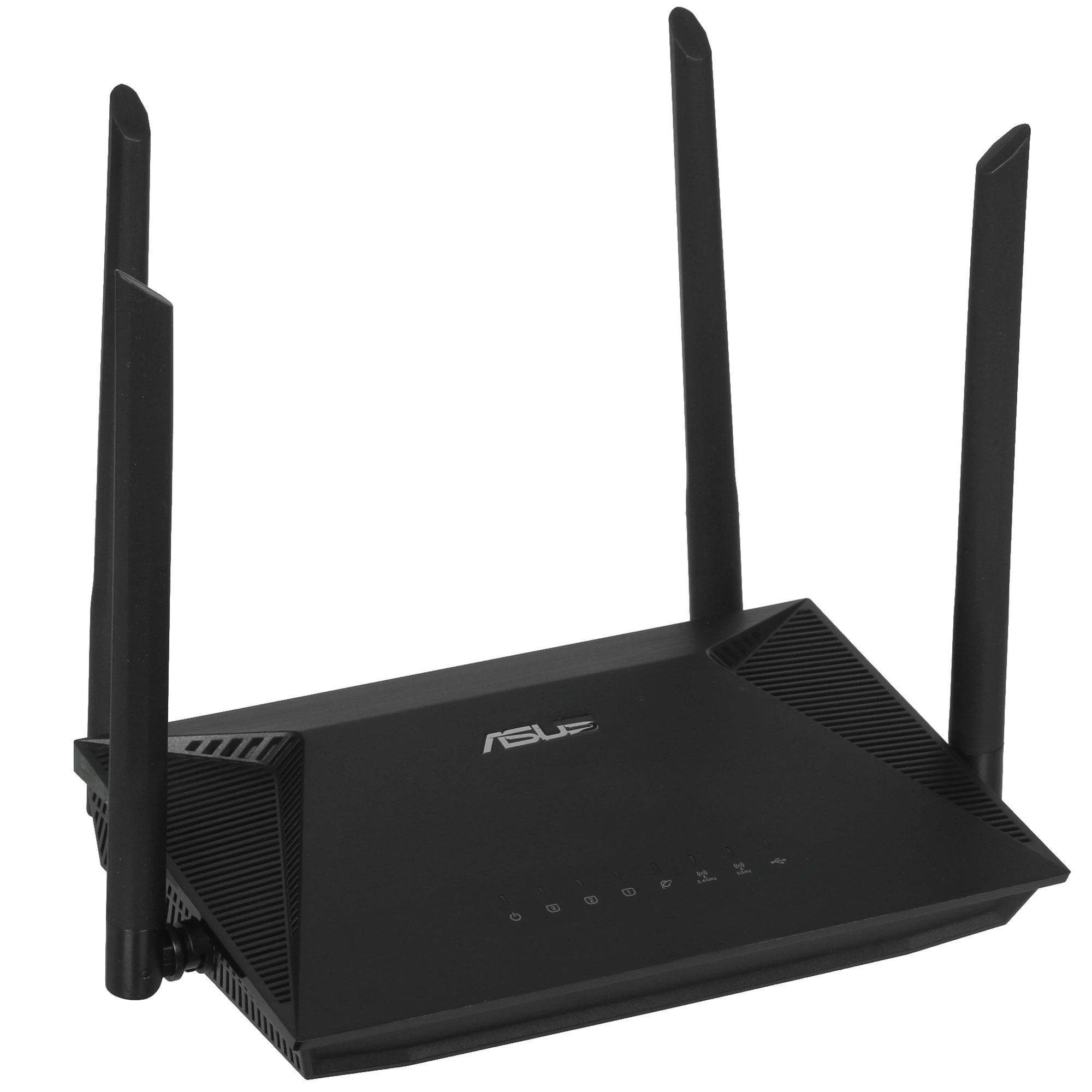 Роутер Asus RT-AX53U AX1800 (90IG06P0-MO3510); 574 Мбит/сек + 1201 Мбит/сек; 3xLAN 1 Гбит/с; 1xWAN 1 Гбит/с; 1xUSB 2.0; 4 ant