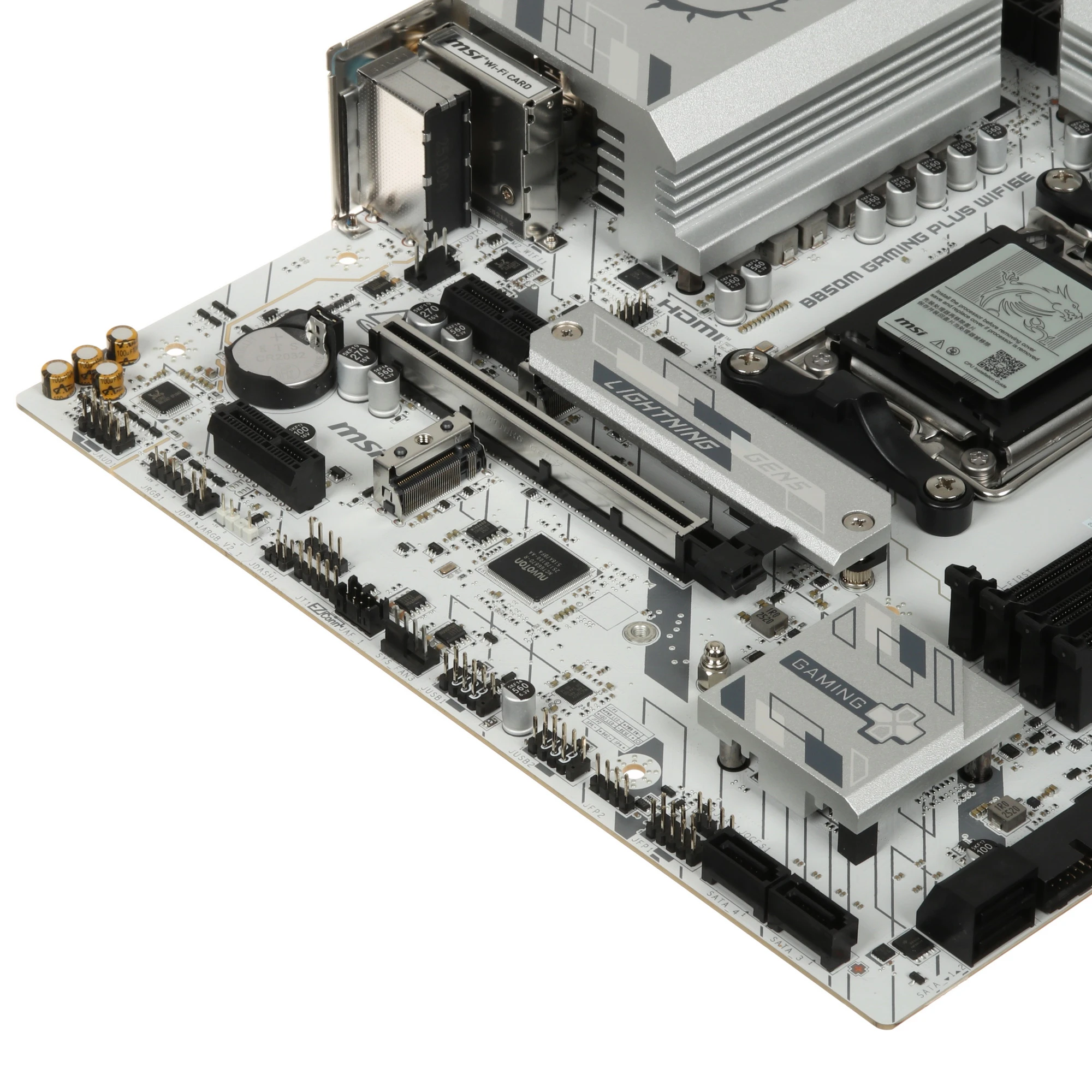 Материнская плата MSI B850M GAMING PLUS WIFI6E; Socket AM5; mATX; AMD B850; 4хDDR5(8200); 1xPCI-E x16; 2xPCI-E x1; 1xHDMI; 1xDP; 6xSATA 6Gb/s; Audio 8