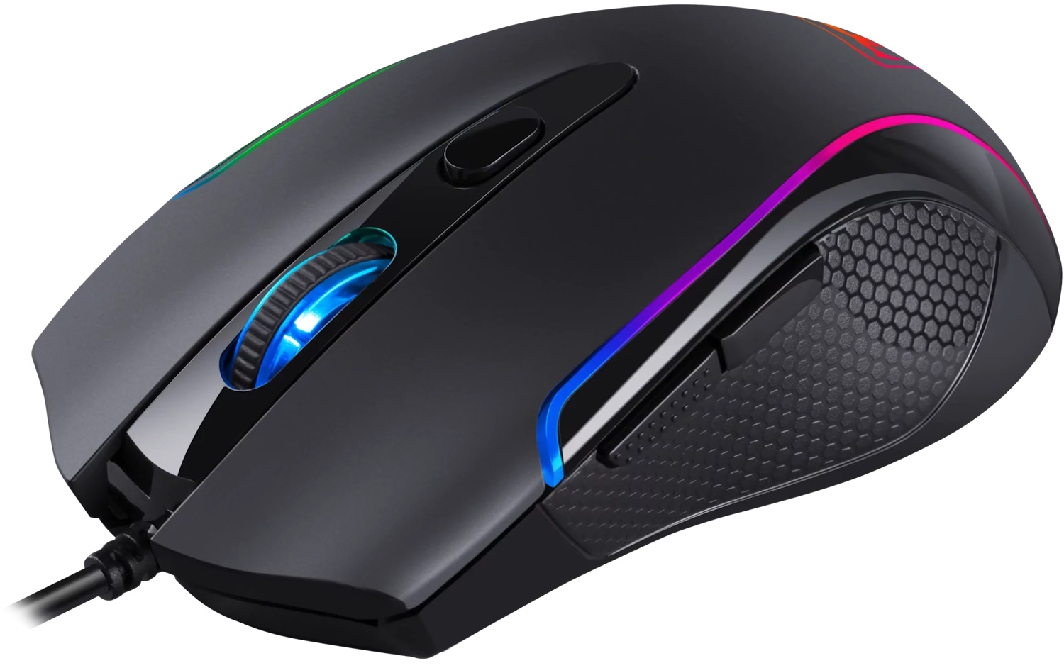 Мышь проводная T Line Lynx (72371); USB; оптический; 1000 - 3200 dpi; 6 кнопок; колесо прокрутки; LED подсветка; черный