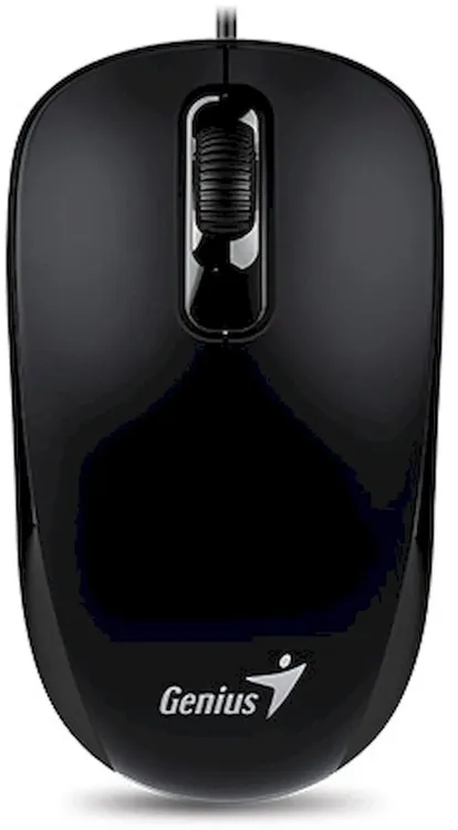 Мышь проводная Genius DX-110 Black (31010009400); USB; оптический; 1000 dpi; 3 кнопки; колесо-кнопка; черный