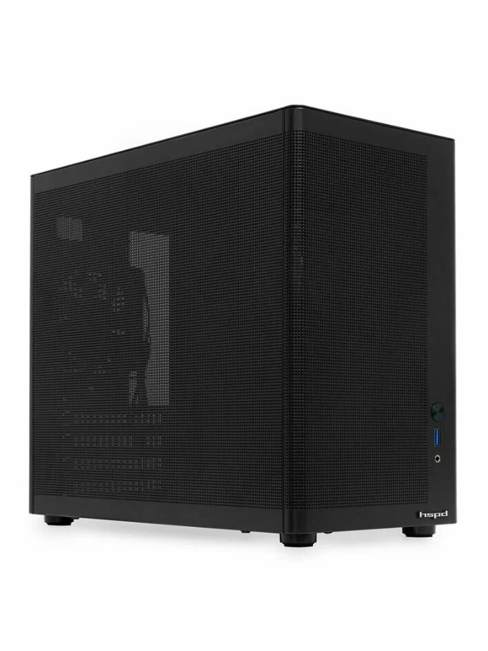 Корпус HSPD M210 (M210-MBK); mATX; Midi-Tower; без БП; 1xUSB 3.X, Mic/Aud; чёрный