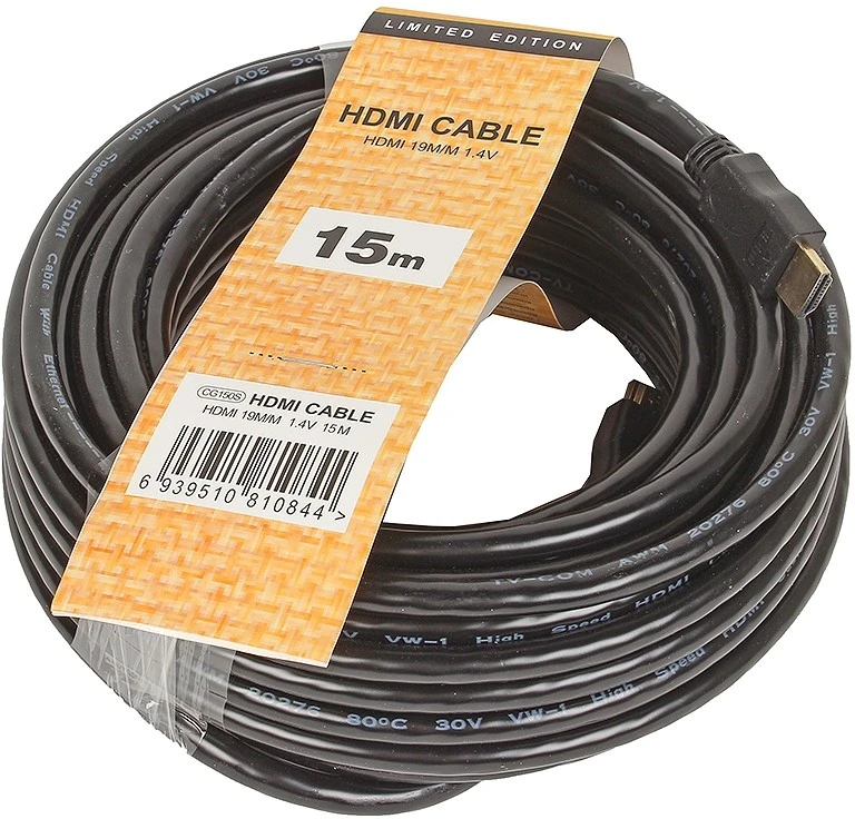 Кабель HDMI->HDMI v.1.4 TV-COM (CG150S-15M); 15,0 м