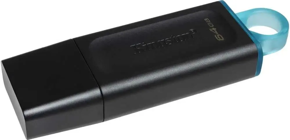 Накопитель USB-флэш 64 ГБ Kingston DataTraveler Exodia (DTX/64GB***); USB 3.2; классическая, с колпачком; пластик; чёрный