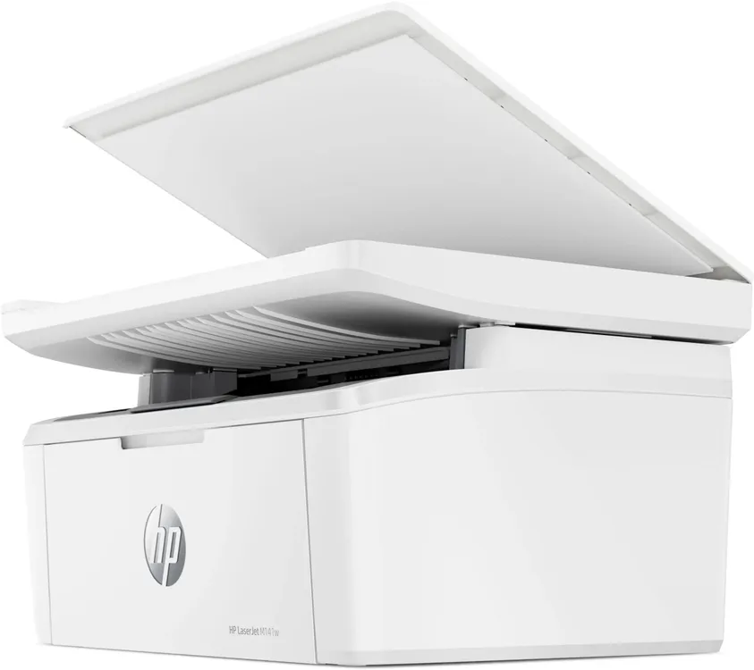 МФУ лазерное HP LaserJet M141w (7MD74A***); черно-белая; A4; 600 x 600 dpi; 20 ч/б, ст/мин; USB; Wi-Fi; белый