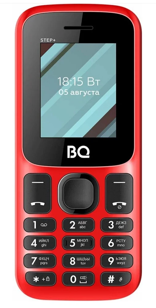 Мобильный телефон BQ Step+ (BQ 1848***) красный; 1.77"; TFT; 160x128; нет камеры; 32 Мб/32 Мб; 600 мА/ч
