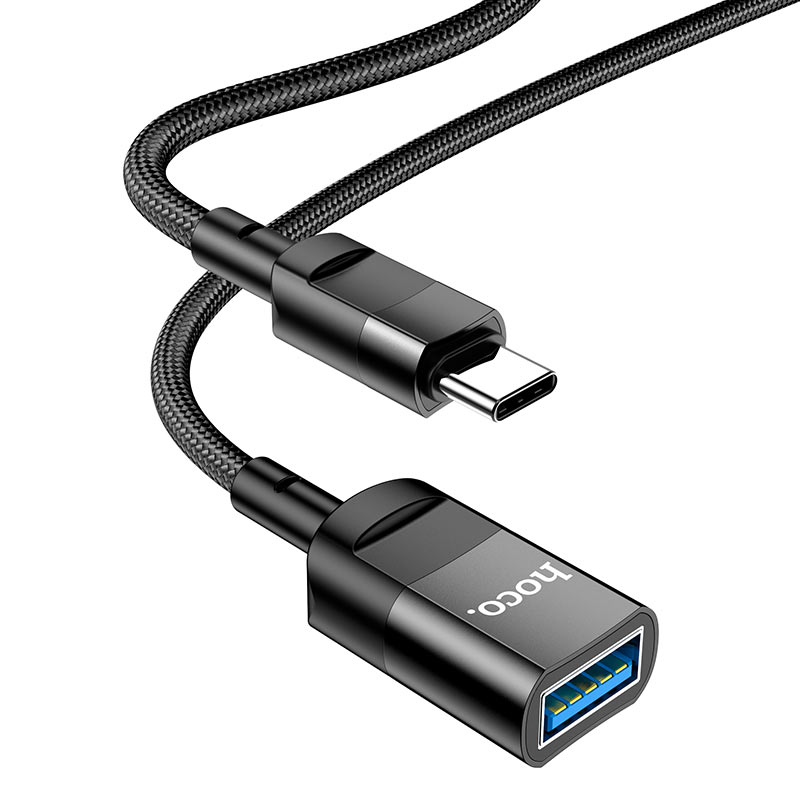Удлинитель USB 3.0 Type-C/Type-C Hoco U107; 60Вт, 3А; 1,2 м; черный
