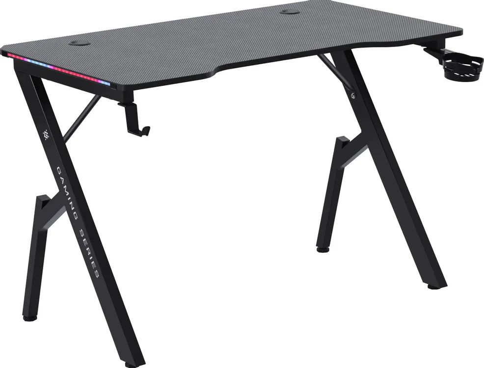 Стол игровой Defender Ino (64074); 110х60х73 см; RGB; чёрный
