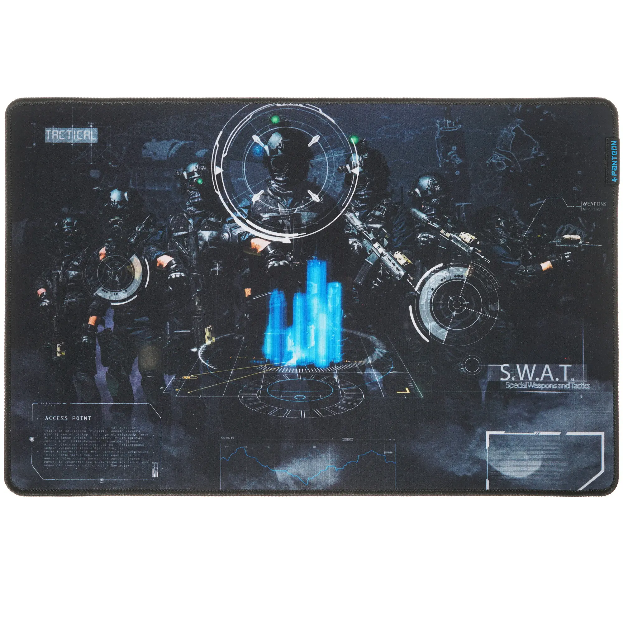 Коврик для мыши Jet.A PANTEON SWAT (GP-182SM***); ткань + резиновая основа; 500 х 330 х 3 мм; игровая поверхность; рисунок