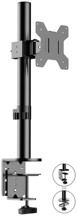 Кронштейн 13" - 32" Крепление для монитора Harper MI-01; настольный; до 10 кг; VESA 75 x 75 мм, 100 x 100 мм; чёрный