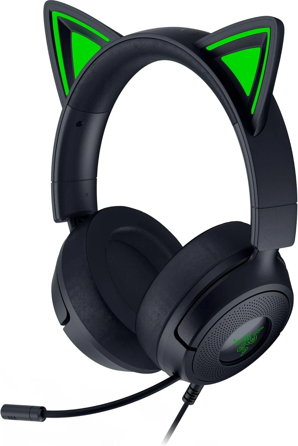 Гарнитура игровая Razer Kraken Kitty V3 X Black (RZ04-05350200-R3M1); оголовье; 20 Гц - 28 кГц; 32 Ом; 1,3 м; микрофон; 3,5 мм; черный