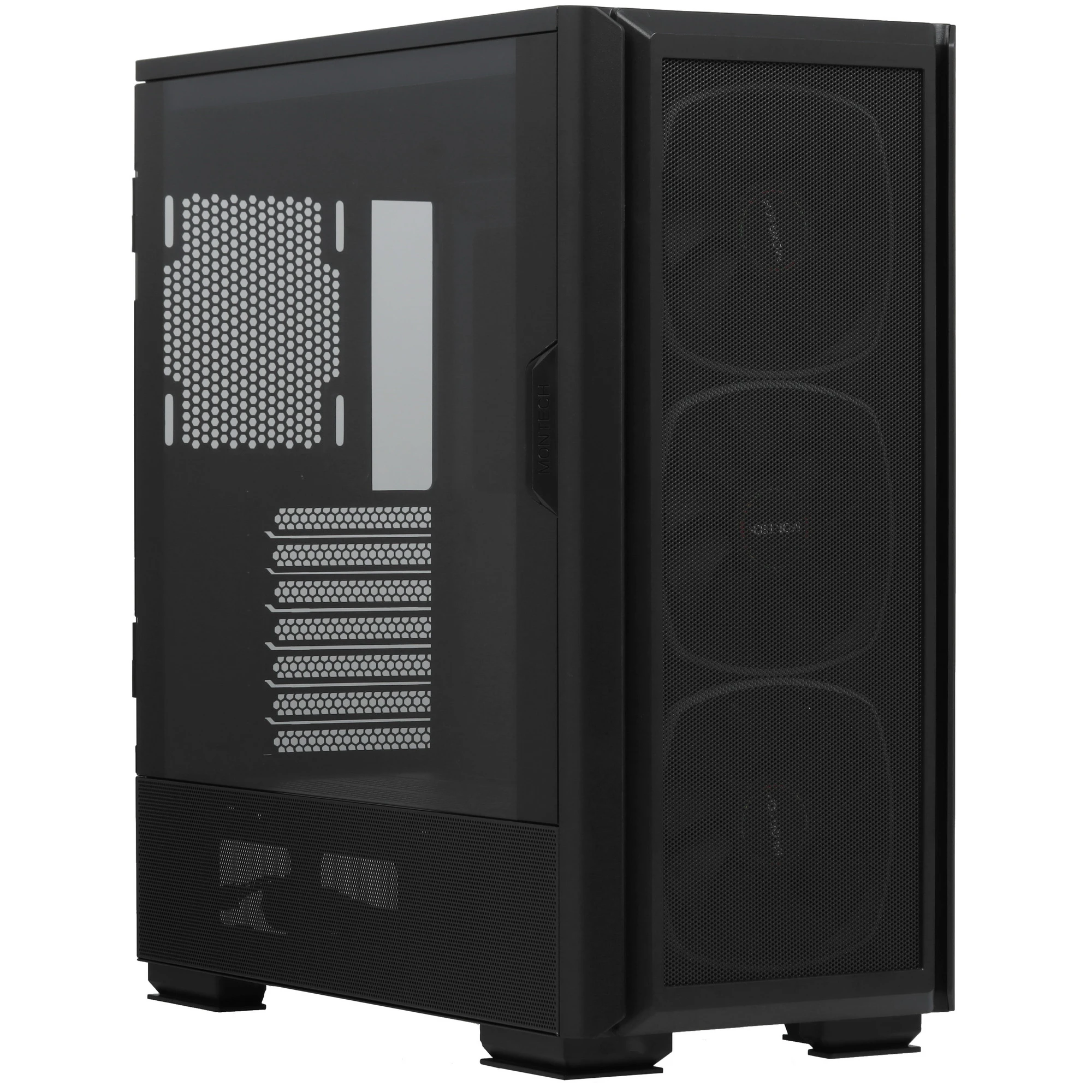 Корпус MONTECH SKY TWO GX Black***; E-ATX; Mini-Tower; без БП; сталь; 2x3.5" int.; 3 х 140 мм; 1 x USB 2.0/2 x USB 3.0/Mic/Audio; чёрный