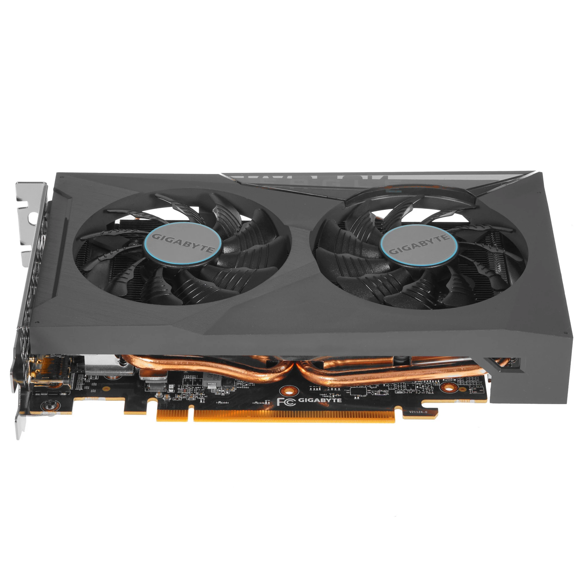 Видеокарта Gigabyte Radeon RX 6500 XT EAGLE (GV-R65XTEAGLE-4GD), черный, 4Гб, GDDR6, 18 ГГц, 6 нм, 64 бит, HDMIx1, DPx1