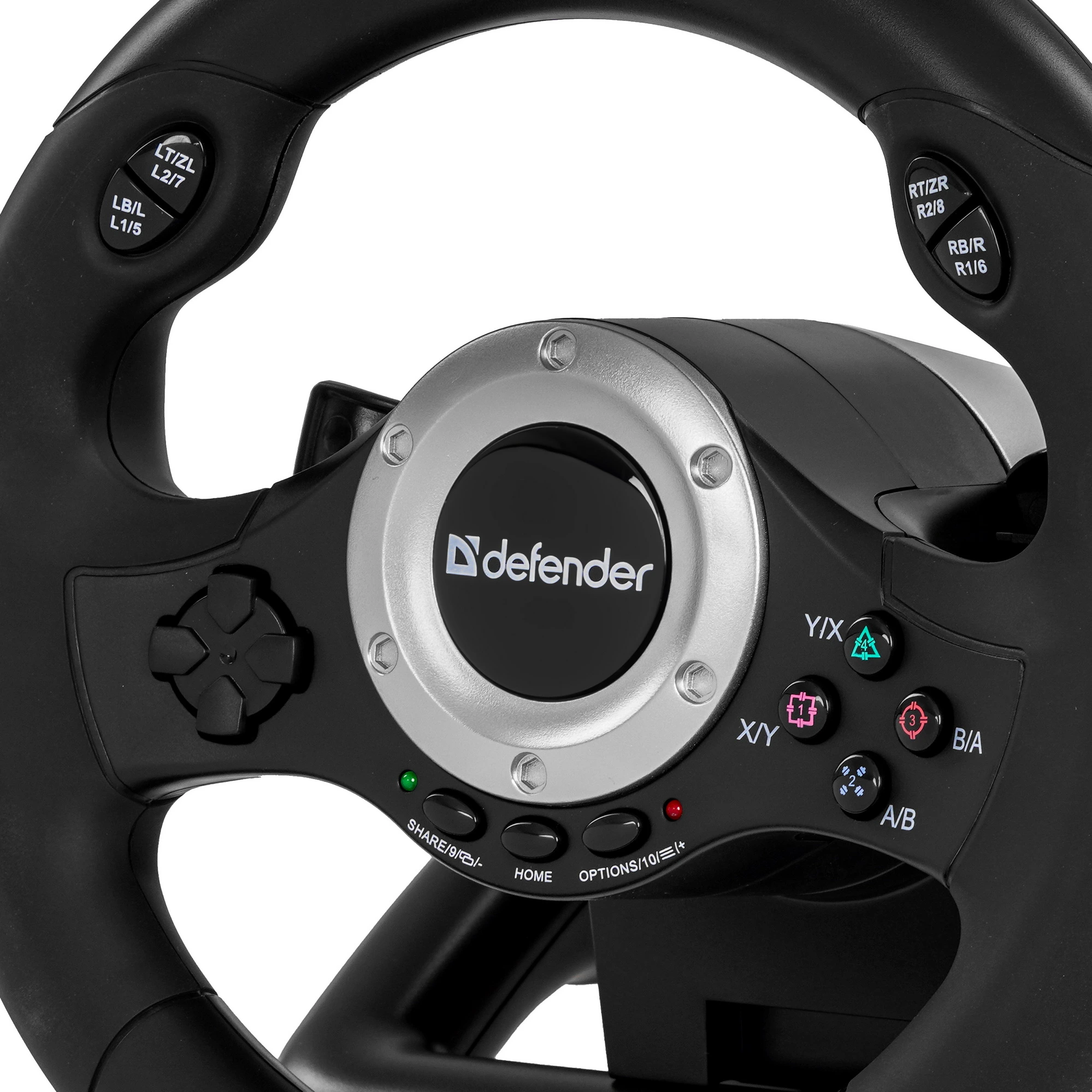 Руль Defender TURBO PRO (64291***); проводной; газ/тормоз; PC,PS3,PS4,XBOX One/Series X/S,Nintendo S