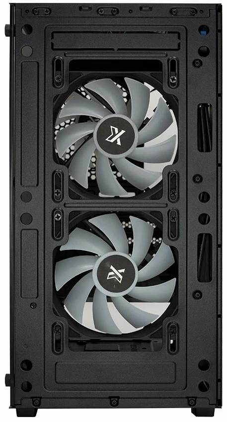 Корпус XASTRA A307M 3FRGB Black (A307M-3FC12F); mATX; Mini-Tower; без БП; сталь; 2x3.5" int.; 3 x 120 мм; 2xUSB 2.0/1xUSB 3.0/2xMic/Aud; чёрный