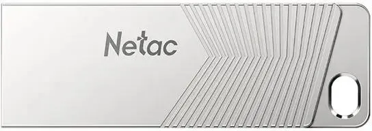 Накопитель USB-флэш 32 ГБ Netac UM1 (NT03UM1N-032G-32PN); USB 3.2; моноблок; металлический корпус; серебристый