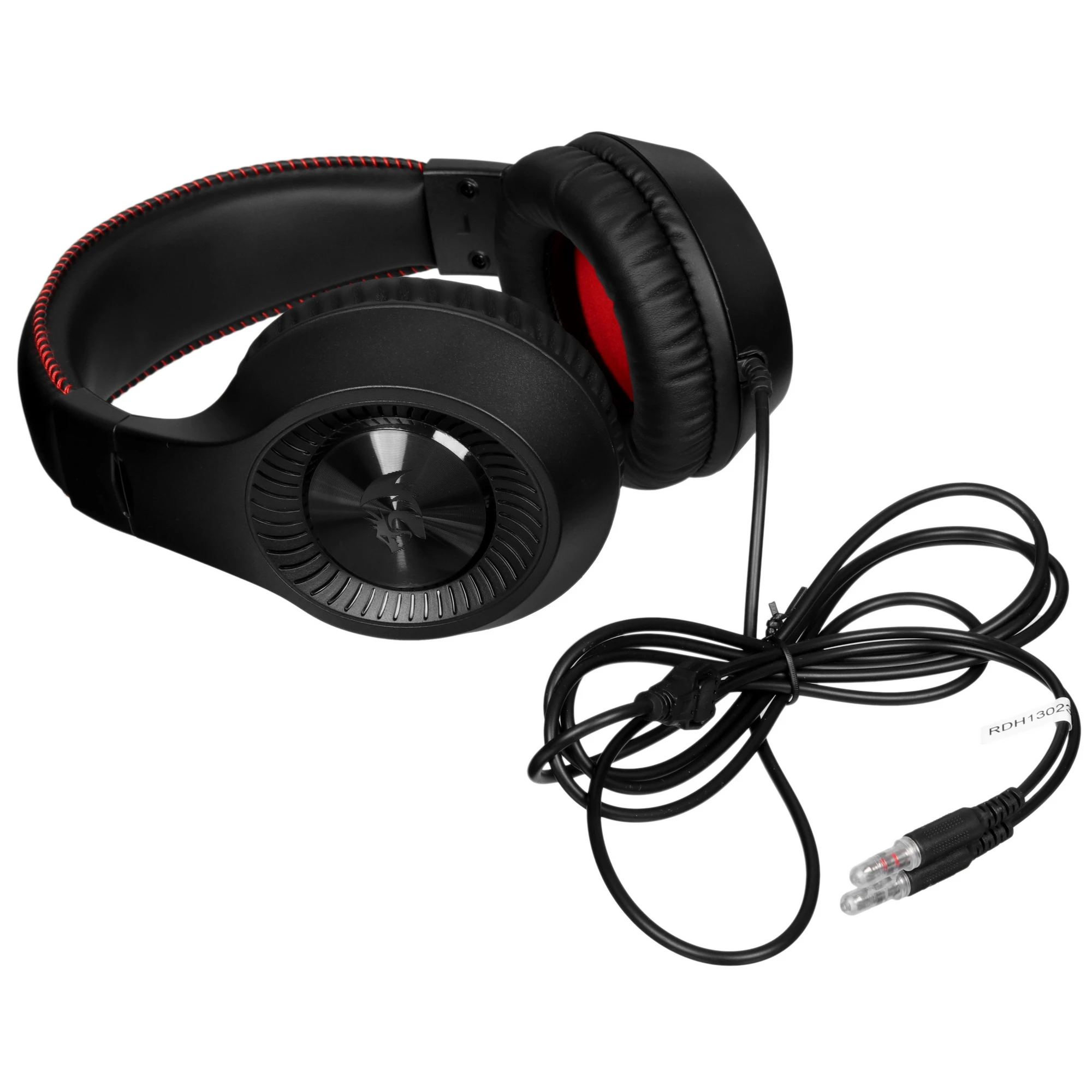 Гарнитура игровая Redragon Pelias Black (71187); оголовье (headband); 20 - 20 кГц; 1,6 м; микрофон; регулятор громкости; 2 x jack 3,5 мм; чёрный + кра