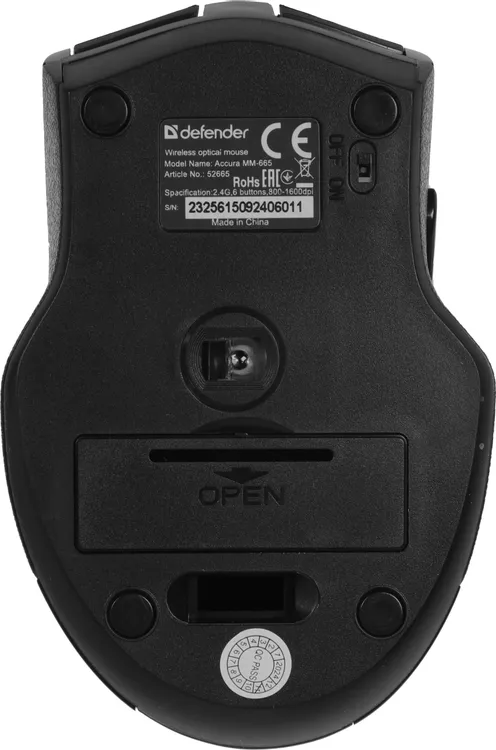 Мышь беспроводная Defender Accura MM-665 (52665***); USB; оптический; 800/1200 dpi; 6 кнопок; колесо