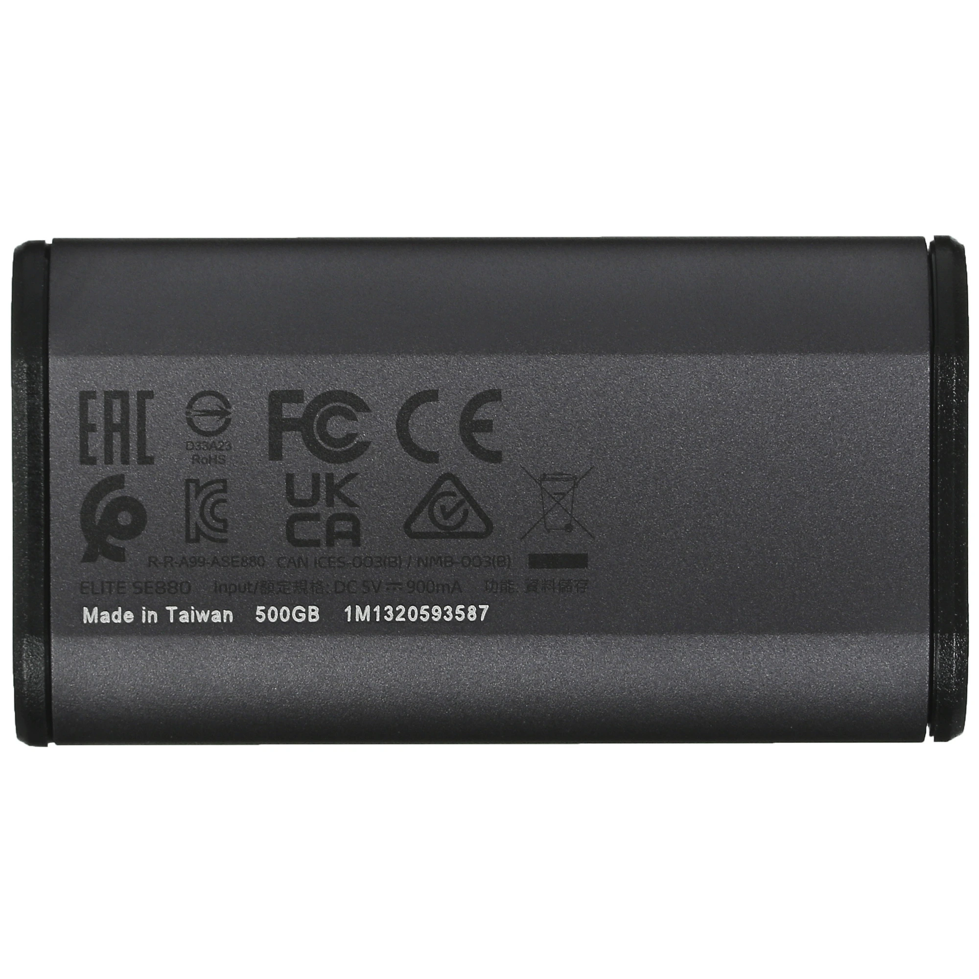 Внешний SSD 500 ГБ ADATA Elite SE880 (AELI-SE880-500GCGY); USB 3.2 Gen 2x2 Type-C; серый