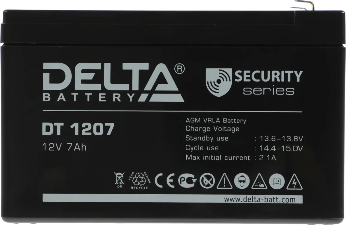 Аккумуляторная батарея к ИБП 12 В Delta DT 1207; 7 Ач