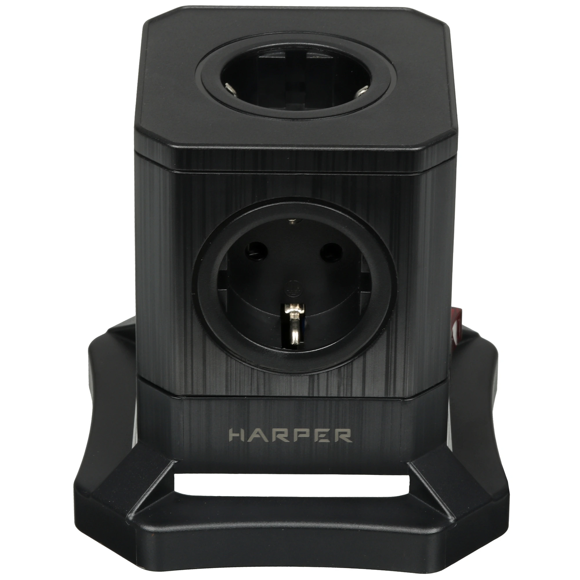 Сетевой фильтр HARPER UCH-730 Black; 3 м; 5 евро-розеток + 2xUSB + Type-C; PD 3.0, 220 В; 4000 Вт; 16А; выключатель; чёрный