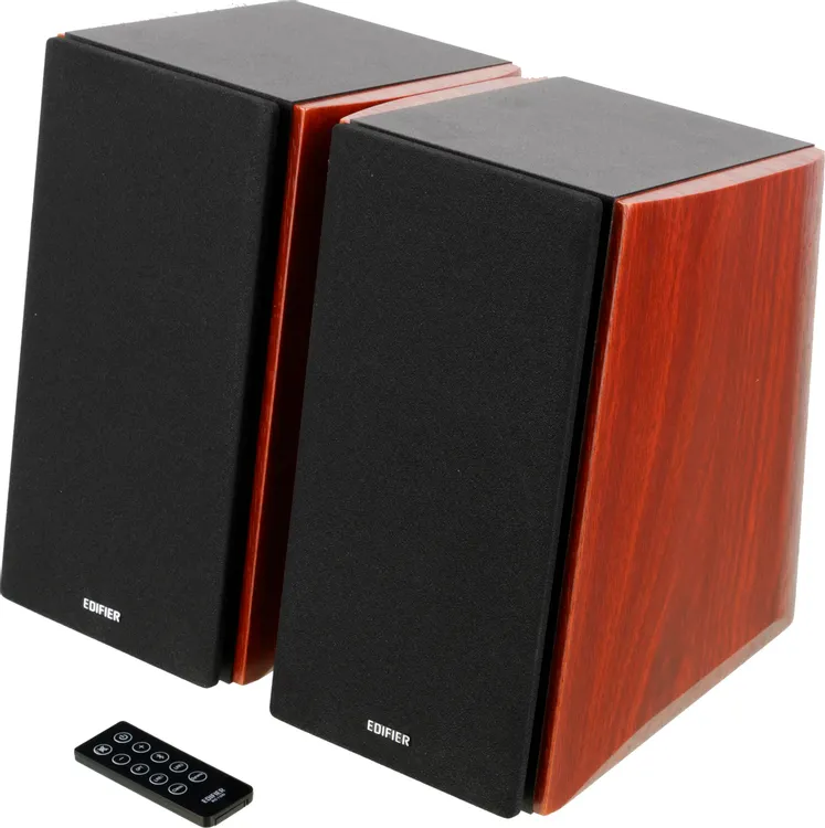 Акустическая система 2.0 Edifier R2000DB (Brown); 120 Вт; 50 - 20 000 Гц; MDF; BT; беспроводной пульт ДУ; S/PDIF (optical); регулятор на задней панели