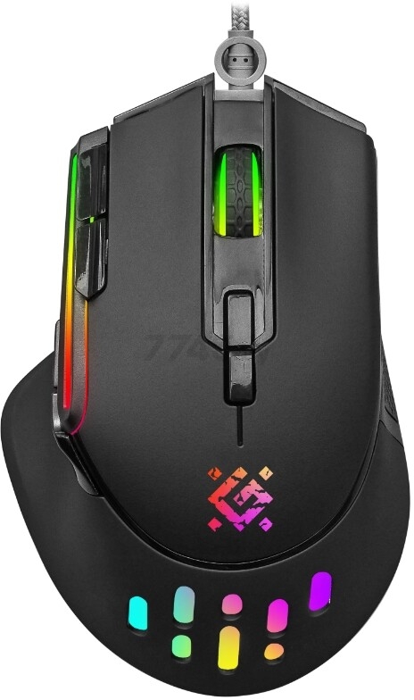 Мышь игровая Defender Strike GM-570 (52570); USB; оптический; 800 - 7200 dpi; 7 кнопок; колесо-кнопка; LED подсветка; чёрный