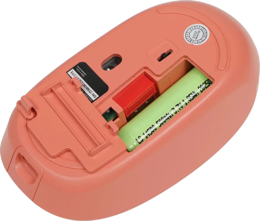 Мышь беспроводная Defender Smart MM-396 Red (52398); BT/2.4 Ггц; оптический; 1600 dpi; 2 кнопки; колесо-кнопка; аккумулятор 500 мА·ч; красный