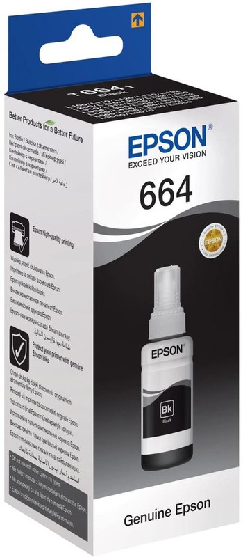 Контейнер Epson T6641 (C13T664198); L100/L200; 70 мл; черный (black)