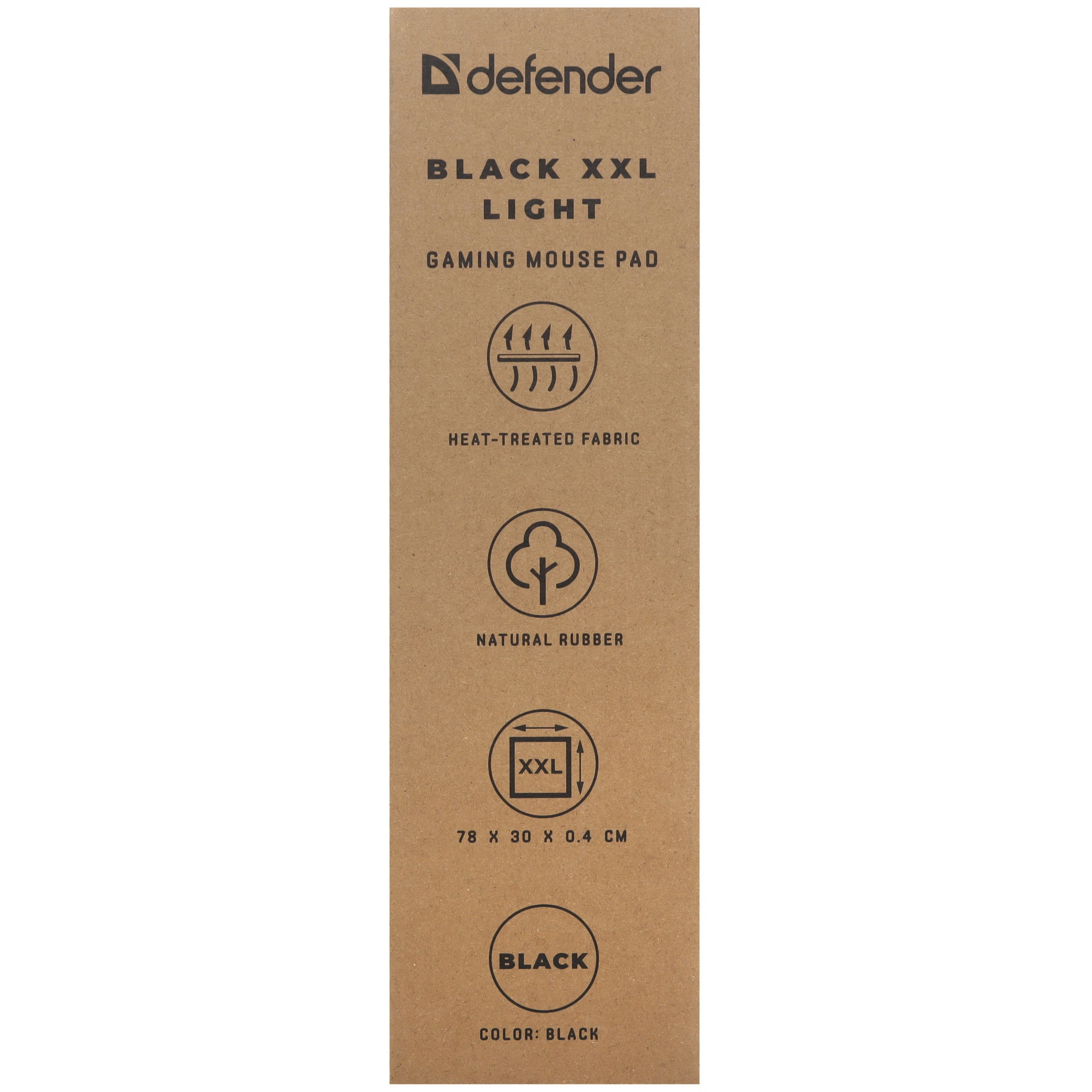 Коврик для мыши Defender BLACK XXL Light (50009***); ткань + резиновая основа; 780 х 300 х 4 мм; RGB подсветка; черный