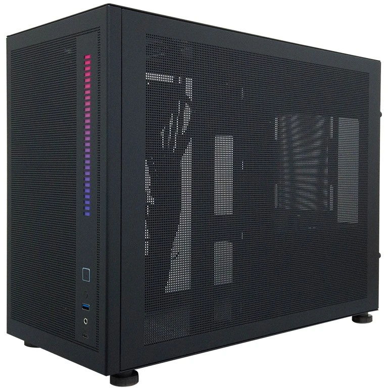 Корпус 1STPLAYER MIKU Mi6 Black (Mi6-BK***); mATX; Mini-Tower; без БП; сталь; 2x3.5" int.; 1 x USB 3.0/1 x Type C/1 x Aud+Mic; чёрный