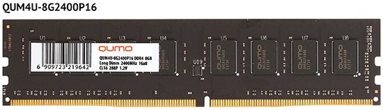 Модуль памяти DDR4 16 ГБ QUMO (QUM4U-16G3200N22); 25600 MБ/с; 3200 МГц; RET
