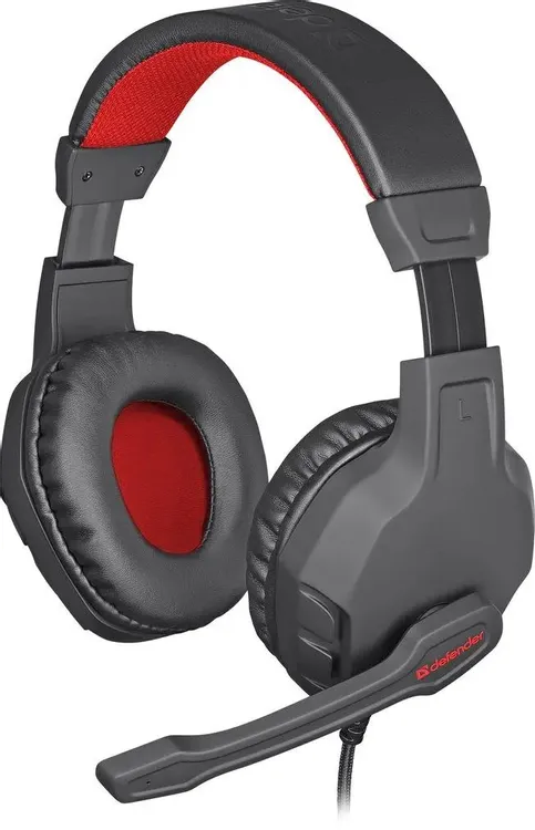 Гарнитура игровая Defender Cujo (64505); оголовье (headband); 20 - 20 000 Гц; 32 Ом; 2 м; микрофон; регулятор громкости; 2 x 3,5 мм (mini-jack); 1 x 3