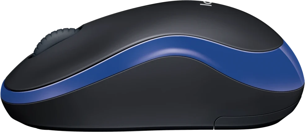 Мышь беспроводная Logitech M185 Black+Blue (910-002632***); 2.4 ГГц; USB; оптический; 1000 dpi; 3 кн