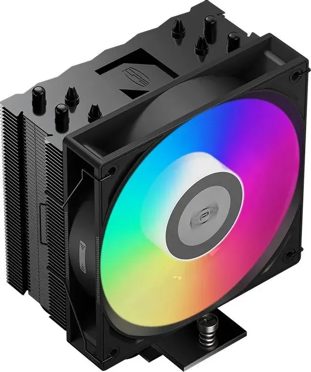 Кулер для процессора 120 мм PCCooler RT400 ARGB (RT400-BKAWXX-GL), 1x120 мм, 4 pin, ARGB, 500-2200 об/мин, черный, 235 Вт, 34.9 дБ, 4 трубки, алюминий