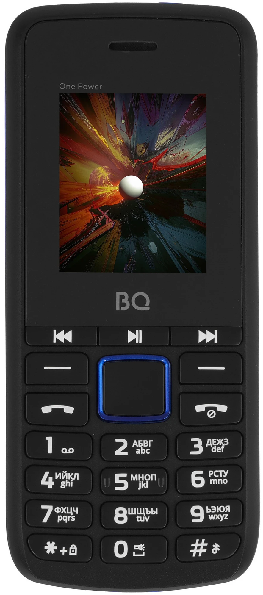 Мобильный телефон BQ One Power (BQ 1846) черный+синий; 1.77"; TFT; 160x128; 0.1 Мп; 32 Мб/32 Мб; 2 000 мА/ч