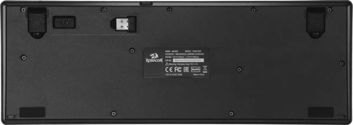 Клавиатура игровая Redragon ANUBIS (70505***); USB + (BT/2.4 Ггц); механическая; 87 клавиш; 12 (+FN); подсветка; LED подсветка; встроенный акку