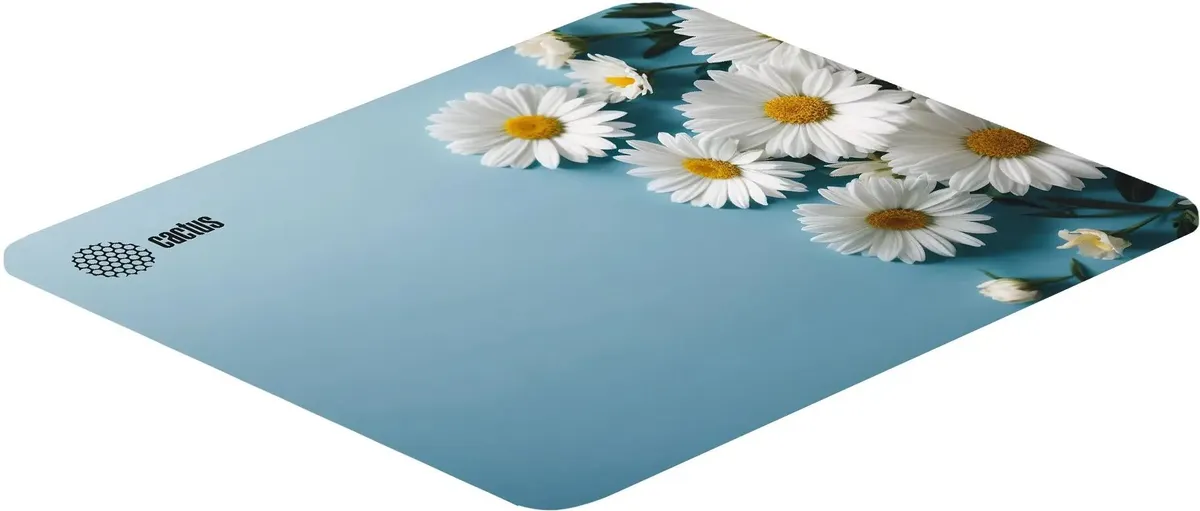 Коврик для мыши Cactus Daisies (CS-MP-D07S***); ткань + резиновая основа; 250 х 200 х 3 мм; игровая поверхность; рисунок