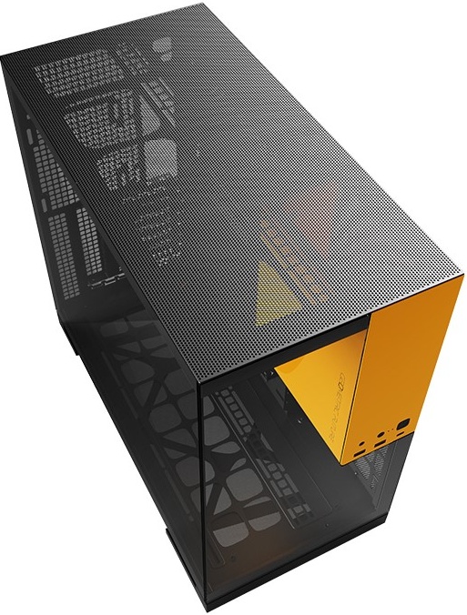 Корпус Geometric Future Model 5 Black Yell (1AM5WKBY00100***); E-ATX; Middl-Tower; без БП; 2xUSB 3.X