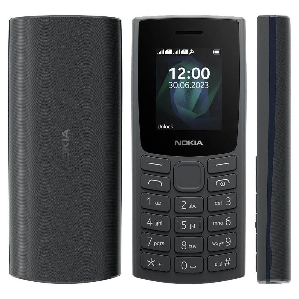 Мобильный телефон Nokia 105 DS (TA-1557) черный; 1.77"; TFT; 160x128; нет камеры; 4 Мб/4 Мб; 800 мА/ч